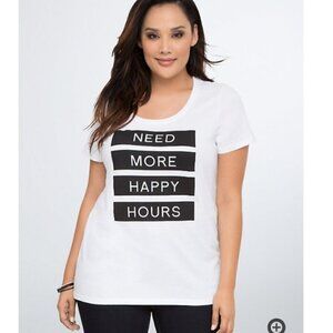 Torrid plus size 2X need more happy hours t-shirt